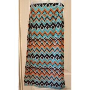 Women's Boho Southwestern Maxi Skirt Size 10